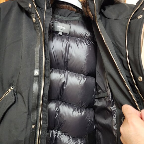 MACKAGE DIXON 2-in-1 Nordic Tech down bomber with blue fox fur- BRAND NEW!!!! - Picture 8 of 16